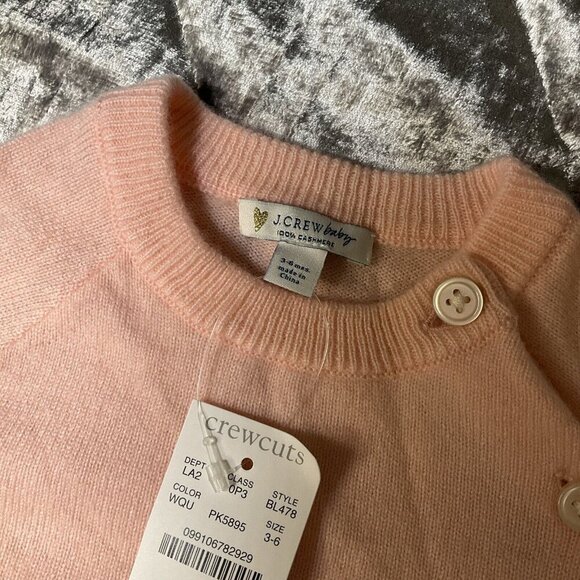 J Crew baby Limited Edition 100% Cashmere Pink One piece 3-6 Months NWT Classic - Picture 2 of 8